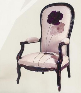 fauteuil voltaire fleurs